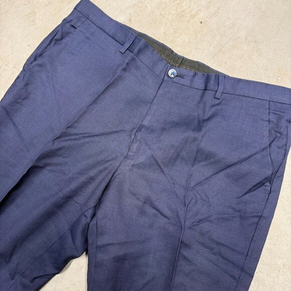 Hugo Boss Suit 2pc Nailhead 100s Wool Blue "C-Jays1" 42 S 34x23 - Picture 14 of 16